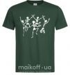 Мужская футболка dance skeleton Темно-зеленый фото