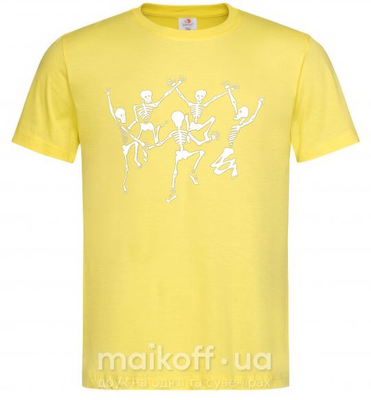Чоловіча футболка dance skeleton Лимонний фото