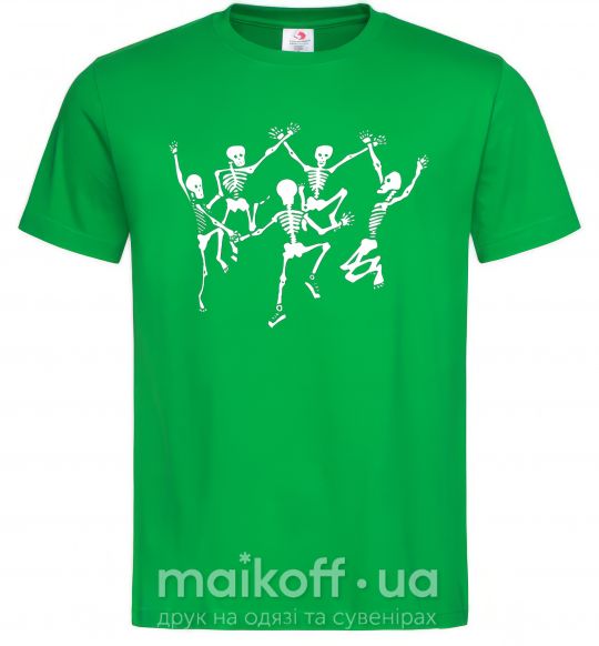 Мужская футболка dance skeleton Зеленый фото
