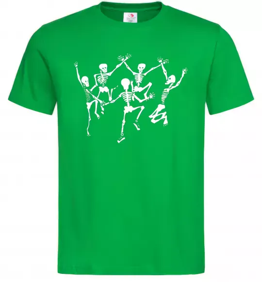 Мужская футболка dance skeleton Зеленый фото