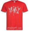 Мужская футболка dance skeleton Красный фото