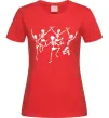 Жіноча футболка dance skeleton Червоний Жіноча футболка dance skeleton Червоний фото