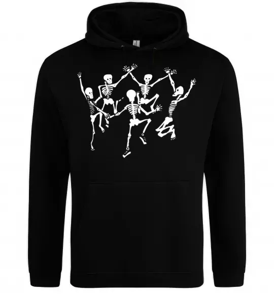 Мужская толстовка (худи) dance skeleton Черный фото