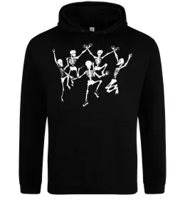 Мужская толстовка (худи) dance skeleton Черный фото