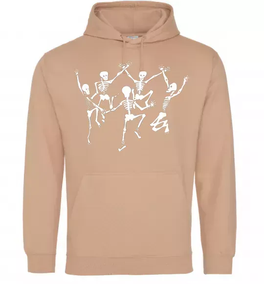 Мужская толстовка (худи) dance skeleton Песочный фото