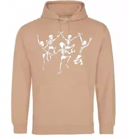 Мужская толстовка (худи) dance skeleton Песочный фото