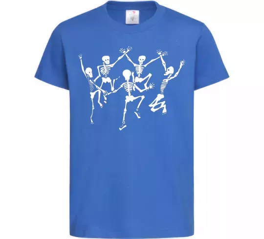 Детская футболка dance skeleton Ярко-синий фото