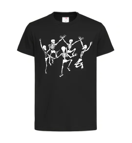 Дитяча футболка dance skeleton Чорний фото