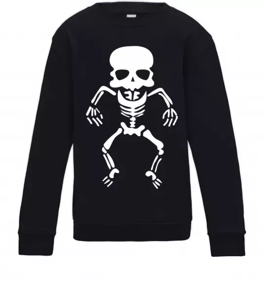 Дитячий світшот skeleton Чорний фото
