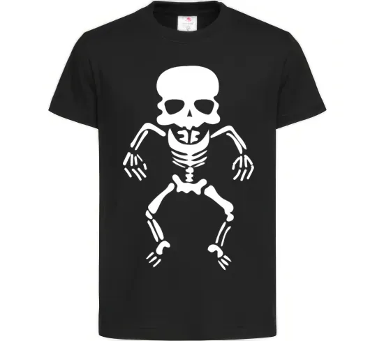 Детская футболка skeleton Черный фото