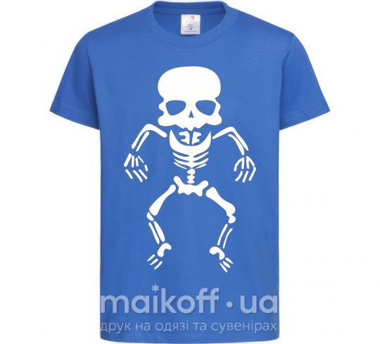 Детская футболка skeleton Ярко-синий фото