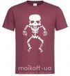Мужская футболка skeleton Бордовый фото