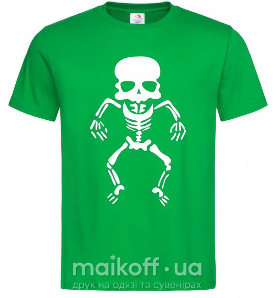 Мужская футболка skeleton Зеленый фото