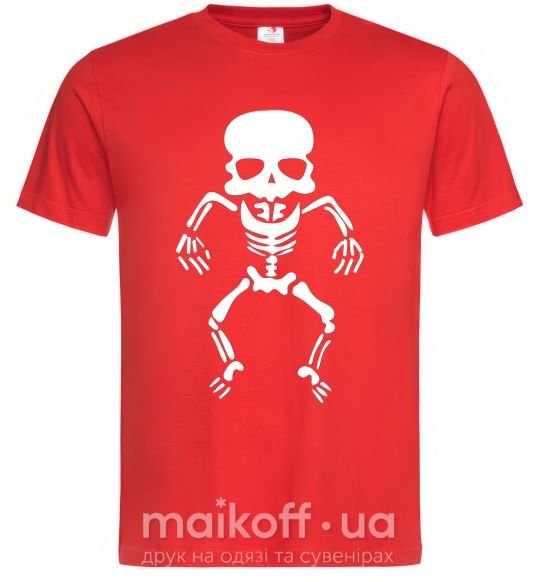Мужская футболка skeleton Красный фото