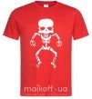 Мужская футболка skeleton Красный фото