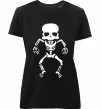 Жіноча преміум футболка skeleton Чорний фото