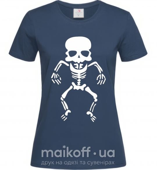 Жіноча футболка skeleton Темно-синій фото