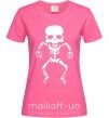 Женская футболка skeleton Ярко-розовый фото
