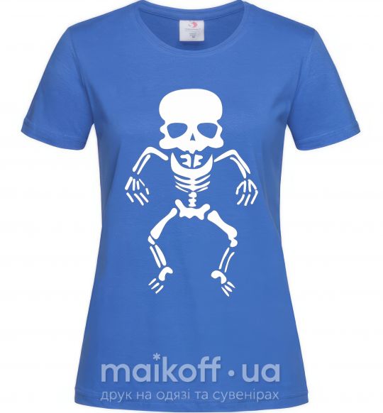 Жіноча футболка skeleton Яскраво-синій фото