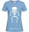 Женская футболка skeleton Голубой фото