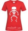 Жіноча футболка skeleton Червоний фото