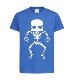 Детская футболка skeleton Ярко-синий фото