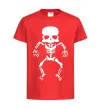 Детская футболка skeleton Красный фото