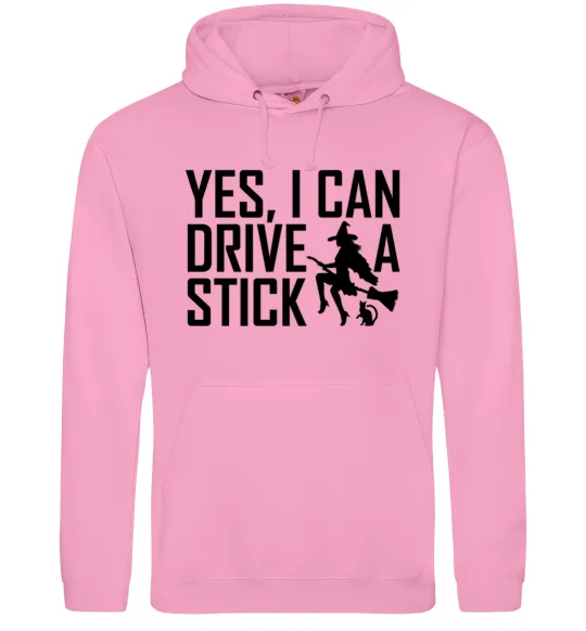 Жіноча толстовка (худі) yes i can drive a stick Рожевий фото