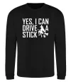 Світшот yes i can drive a stick Чорний фото