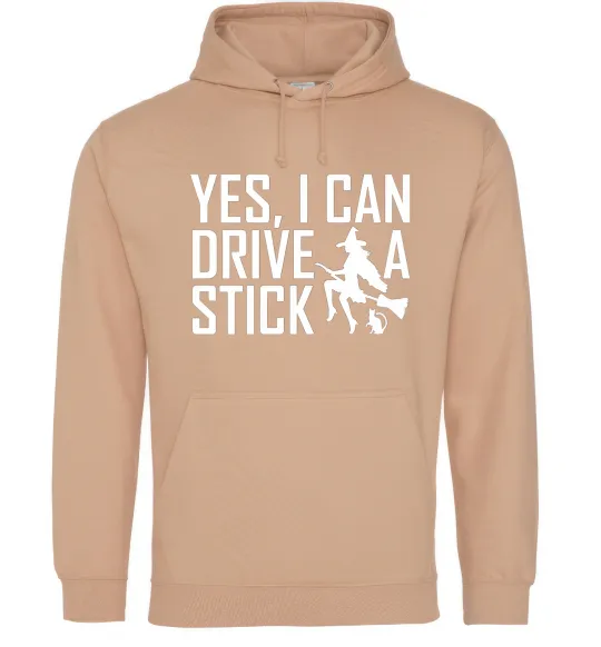 Жіноча толстовка (худі) yes i can drive a stick Пісочний фото