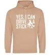 Жіноча толстовка (худі) yes i can drive a stick Пісочний Жіноча толстовка (худі) yes i can drive a stick Пісочний фото