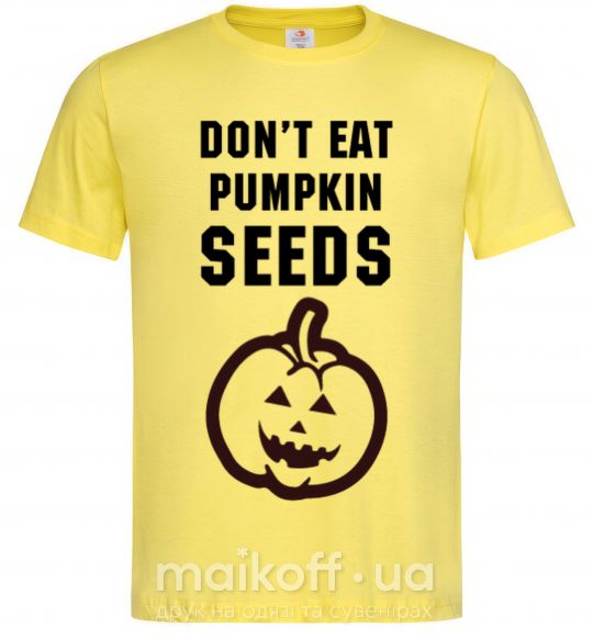 Мужская футболка dont eat pumpkin seeds Лимонный фото