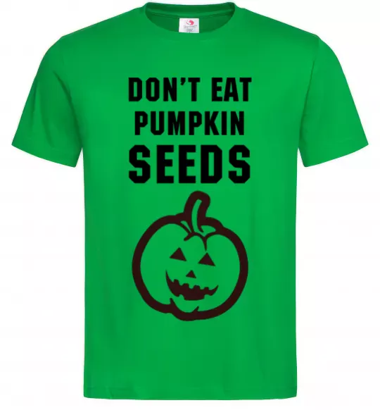 Мужская футболка dont eat pumpkin seeds Зеленый фото