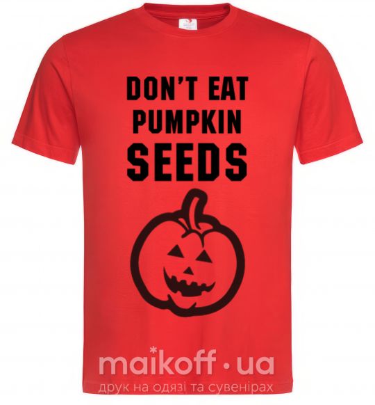 Чоловіча футболка dont eat pumpkin seeds Червоний фото