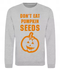 Світшот dont eat pumpkin seeds Сірий меланж фото
