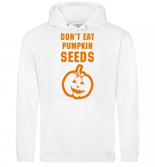 Чоловіча толстовка (худі) dont eat pumpkin seeds Білий фото