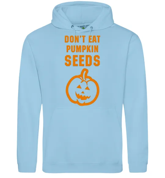 Чоловіча толстовка (худі) dont eat pumpkin seeds Блакитний фото