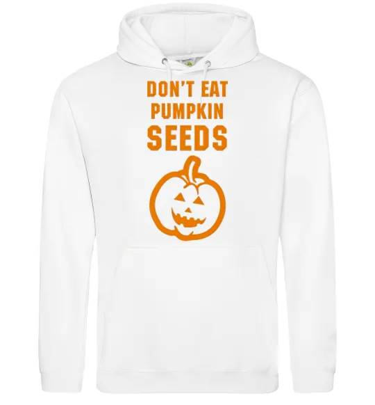 Жіноча толстовка (худі) dont eat pumpkin seeds Білий фото