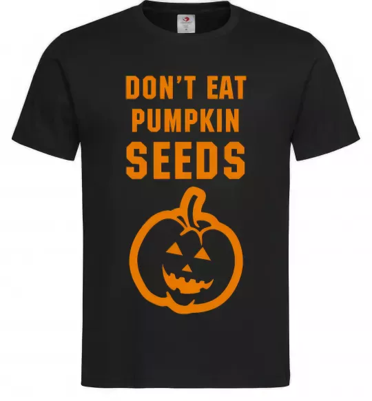 Мужская футболка dont eat pumpkin seeds Черный фото