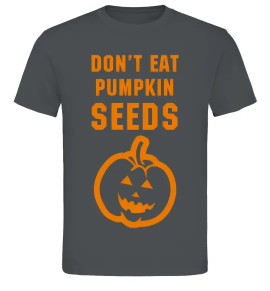 Мужская футболка dont eat pumpkin seeds Графит фото