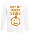 Лонгслив dont eat pumpkin seeds Белый фото