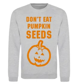 Свитшот dont eat pumpkin seeds Серый меланж фото