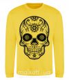 Свитшот mexican skull Солнечно желтый фото