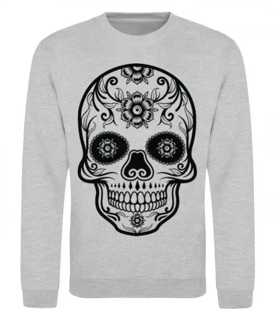 Світшот mexican skull Сірий меланж фото