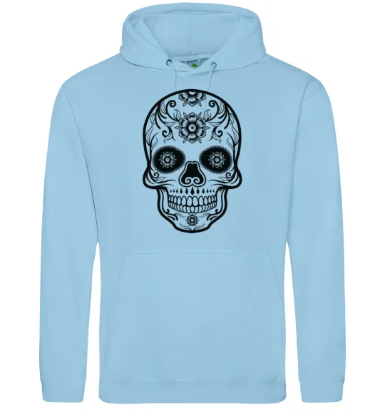 Чоловіча толстовка (худі) mexican skull Блакитний фото