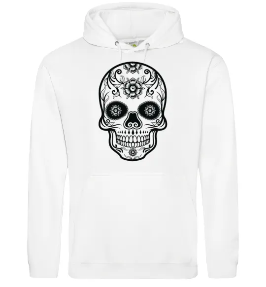 Женская толстовка (худи) mexican skull Белый фото