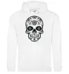Женская толстовка (худи) mexican skull Белый фото