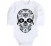 Детский боди mexican skull Белый фото