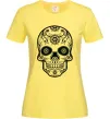 Жіноча футболка mexican skull Лимонний Жіноча футболка mexican skull Лимонний фото