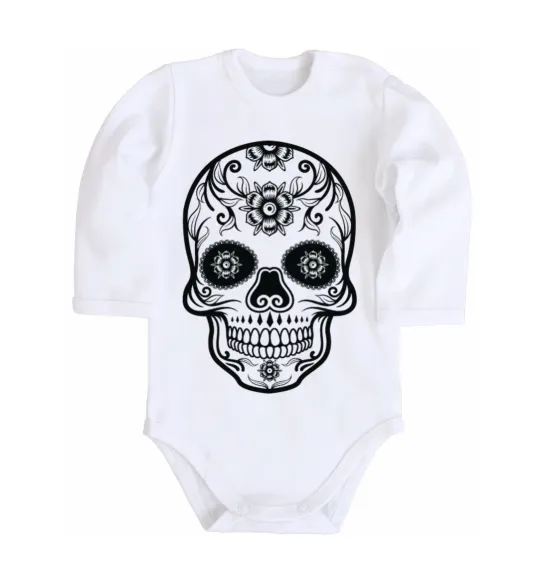 Дитячий бодік mexican skull Білий фото